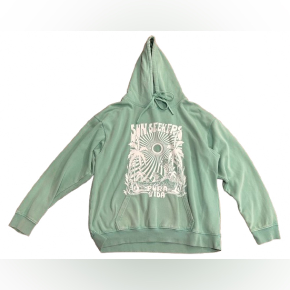 Pura Vida Women’s Aqua Hoodie “Sun Seekers” Size Extra Large
